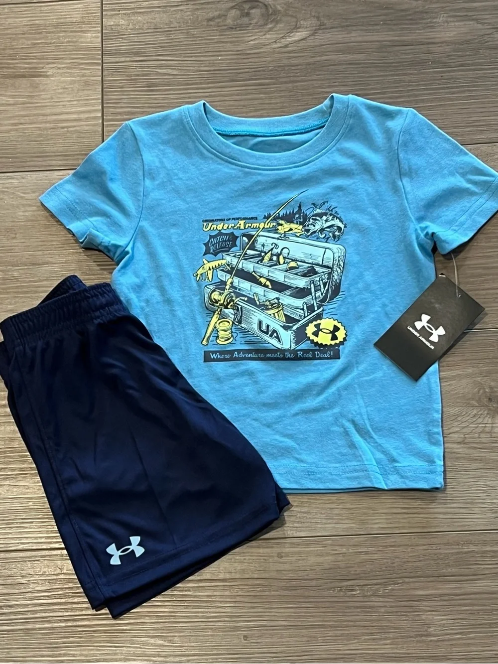 Under Armour Boys Size 6 Shorts Set, New